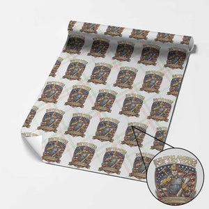 American Construction Worker Wrapping Paper Roll Building America For 250 Years