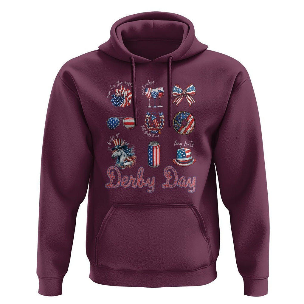 American Derby Day Horse Racing Hoodie TS09 Maroon Print Your Wear