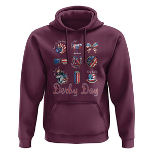 American Derby Day Horse Racing Hoodie TS09 Maroon Print Your Wear