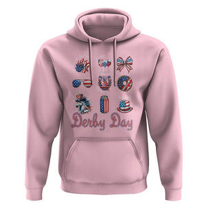 American Derby Day Horse Racing Hoodie TS09 Light Pink Print Your Wear