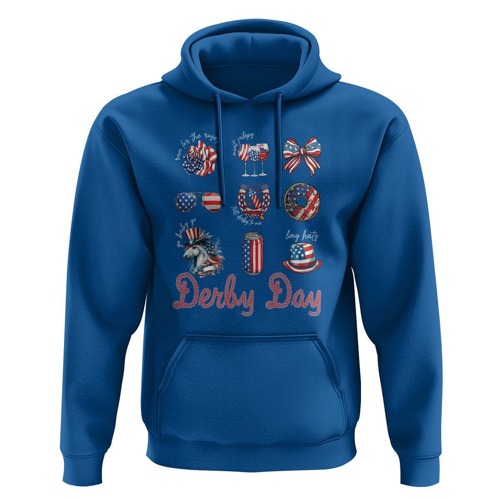 American Derby Day Horse Racing Hoodie TS09 Royal Blue Print Your Wear