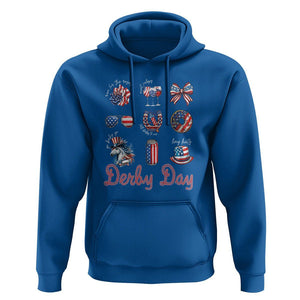 American Derby Day Horse Racing Hoodie TS09 Royal Blue Print Your Wear