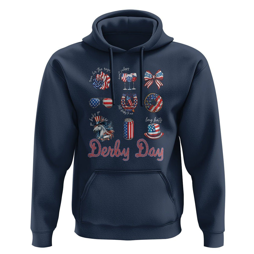 American Derby Day Horse Racing Hoodie TS09 Navy Print Your Wear