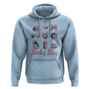 American Derby Day Horse Racing Hoodie TS09 Light Blue Print Your Wear