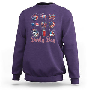 American Derby Day Horse Racing Sweatshirt TS09 Purple Print Your Wear