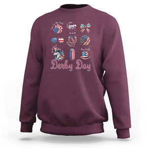 American Derby Day Horse Racing Sweatshirt TS09 Maroon Print Your Wear