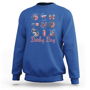 American Derby Day Horse Racing Sweatshirt TS09 Royal Blue Print Your Wear