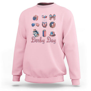 American Derby Day Horse Racing Sweatshirt TS09 Light Pink Print Your Wear