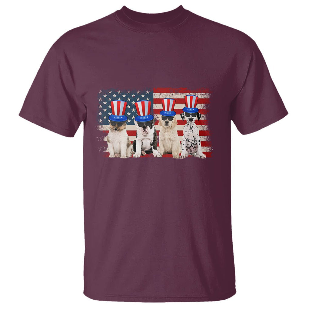 American Dogs T Shirt Funny USA Patriotic 4th July Gifts for Dog Lovers TS02 Printyourwear
