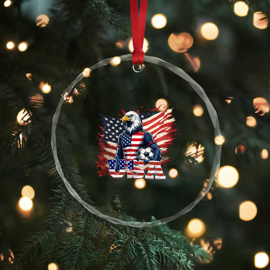 American Eagle And Soccer USA 2026 Supporter Crystal Glass Ornament TS12 Print Your Wear