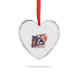 American Eagle And Soccer USA 2026 Supporter Heart Crystal Glass Ornament TS12 Print Your Wear