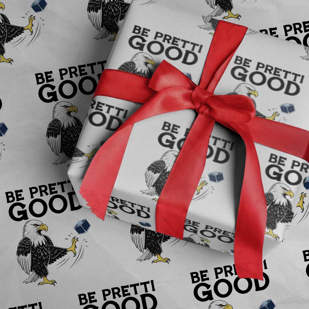 American Eagle Be Pretti Good Wrapping Paper Roll Minneapolis Support Gift TS12 White Print Your Wear