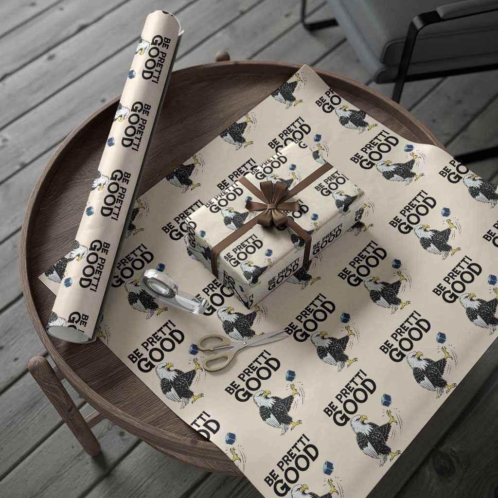 American Eagle Be Pretti Good Wrapping Paper Roll Minneapolis Support Gift TS12 Beige Print Your Wear