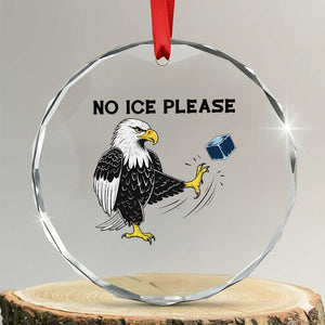American Eagle No Ice Please Crystal Glass Ornament Minneapolis Support Gift TS12 Transparent Glass 3'' Circle Print Your Wear