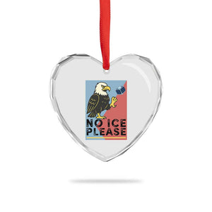 American Eagle No Ice Please Heart Crystal Glass Ornament Minnesota Protest Support Gift TS12 Print Your Wear