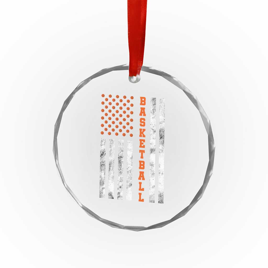American Flag Basketball Crystal Glass Ornament USA Sports Fan TS12 Print Your Wear