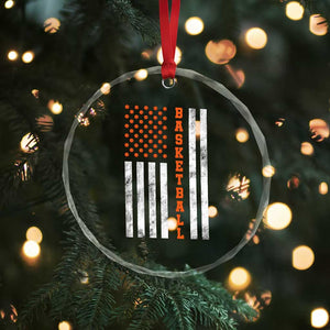 American Flag Basketball Crystal Glass Ornament USA Sports Fan TS12 Print Your Wear