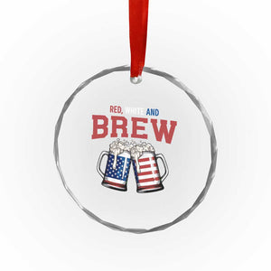 American Flag Beer Lover Crystal Glass Ornament Red White And Brew TS12 Print Your Wear