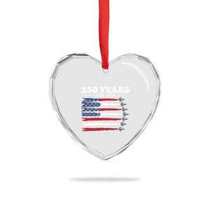 American Flag Fighter Jets Heart Crystal Glass Ornament USA 250 Years Of Freedom TS12 Print Your Wear