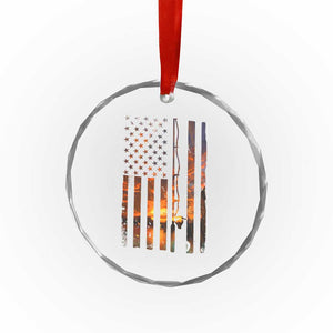 American Flag Fishing Crystal Glass Ornament Fish Fisher Fisherman Fishing Rod Sunset TS10 Print Your Wear