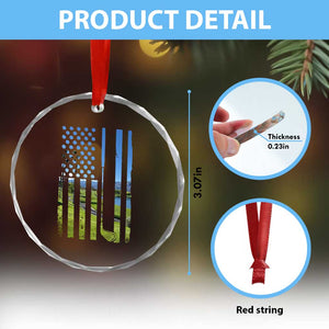 American Flag Golf Crystal Glass Ornament Golfer Funny Golf Club Golfing TS10 Print Your Wear