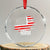 American Flag Kirk Crystal Glass Ornament Distressed Patriotic Team Charlie Tribute TS02 Transparent Glass 3'' Circle Print Your Wear
