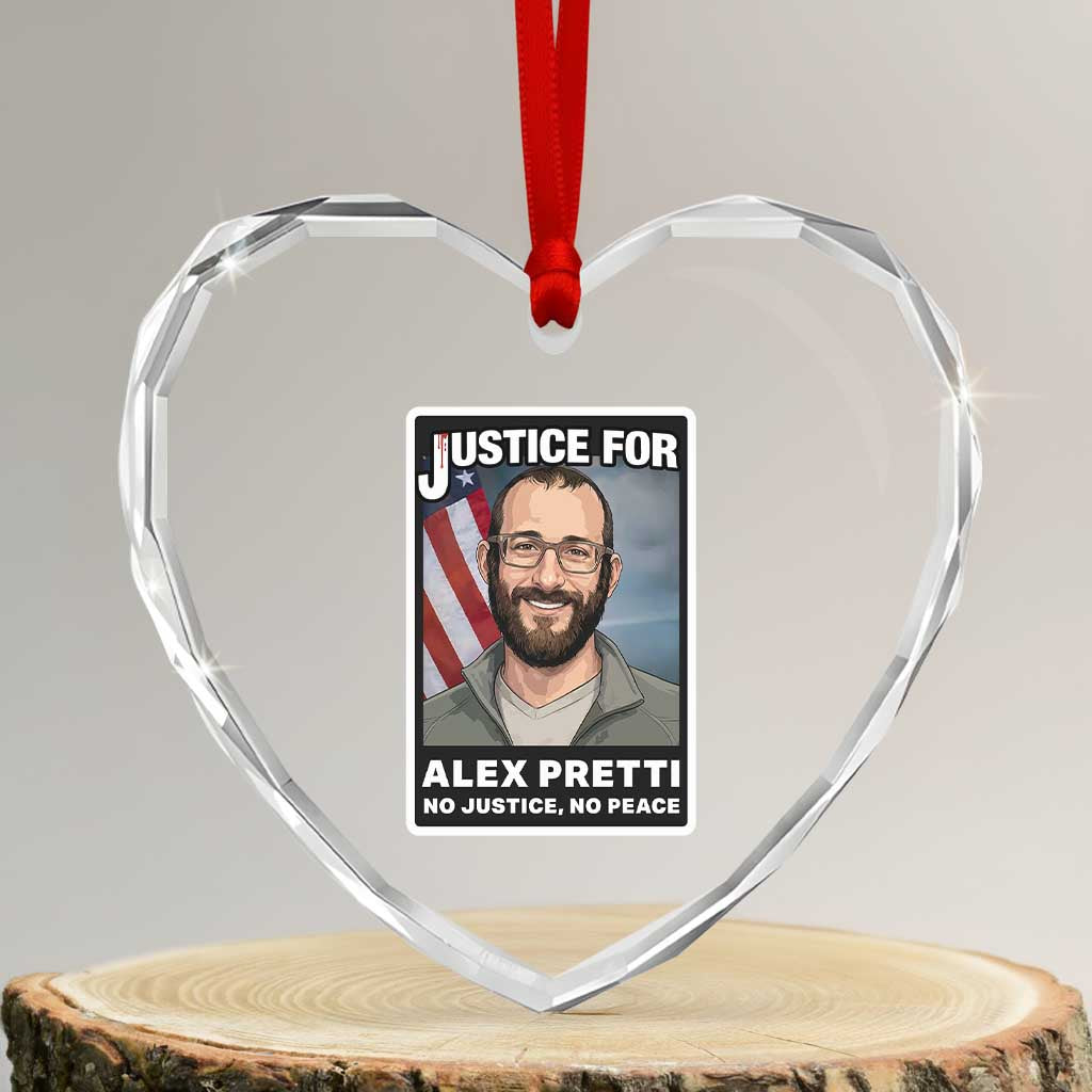 American Flag Minneapolis Support For Alex Gift Heart Crystal Glass Ornament TS12 Transparent Glass 3'' Heart Print Your Wear