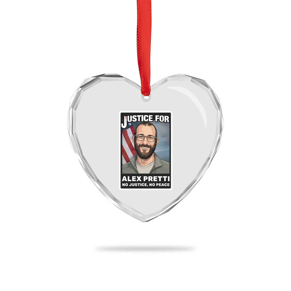 American Flag Minneapolis Support For Alex Gift Heart Crystal Glass Ornament TS12 Print Your Wear