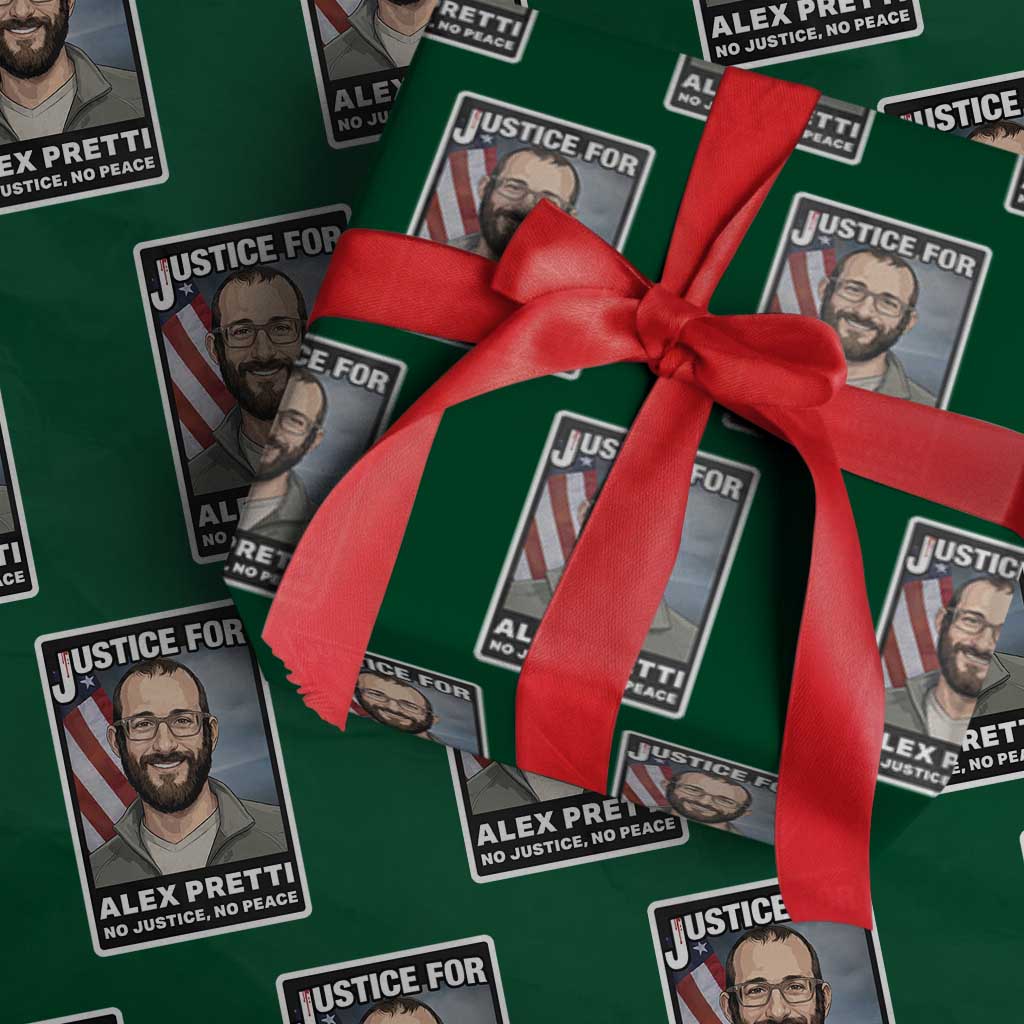 American Flag Minneapolis Support For Alex Gift Wrapping Paper Roll TS12 Green Print Your Wear
