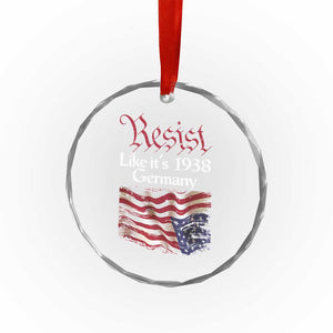 American Flag Resist Crystal Glass Ornament Like It's 1938 Germany TS02 Print Your Wear