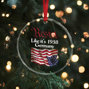 American Flag Resist Crystal Glass Ornament Like It's 1938 Germany TS02 Print Your Wear