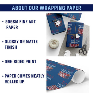 American Flag Resist Wrapping Paper Roll Like It's 1938 Germany TS02 Print Your Wear