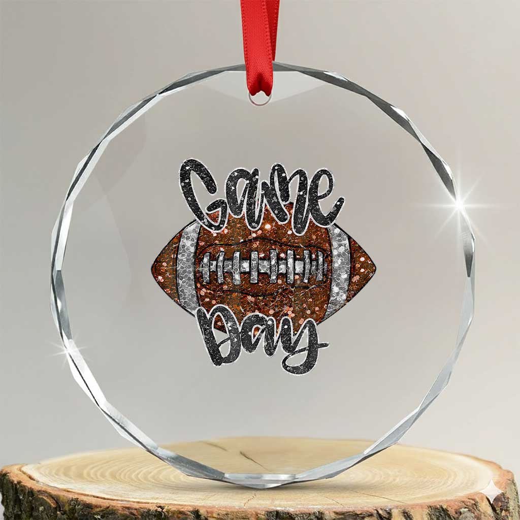American Football Game Day Crystal Glass Ornament Rugby Season TS02 Transparent Glass 3'' Circle Print Your Wear