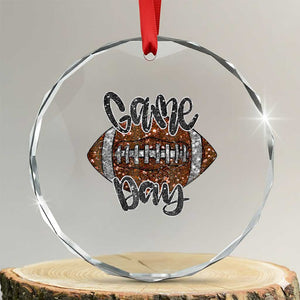 American Football Game Day Crystal Glass Ornament Rugby Season TS02 Transparent Glass 3'' Circle Print Your Wear