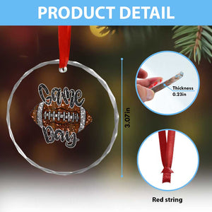 American Football Game Day Crystal Glass Ornament Rugby Season TS02 Print Your Wear
