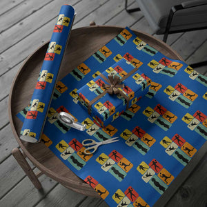 American Football Player Retro Vintage Sport Lover Wrapping Paper Roll TS11 Blue Print Your Wear