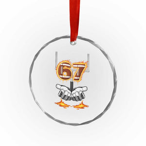 American Football Six Seven Meme Crystal Glass Ornament Fire Flame Drip TS12 Print Your Wear