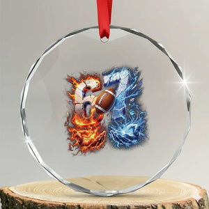 American Football Six Seven Meme Crystal Glass Ornament Funny Gen Alpha Slang Gift TS12 Transparent Glass 3'' Circle Print Your Wear