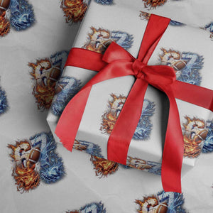 American Football Six Seven Meme Wrapping Paper Roll Funny Gen Alpha Slang Gift TS12 White Print Your Wear