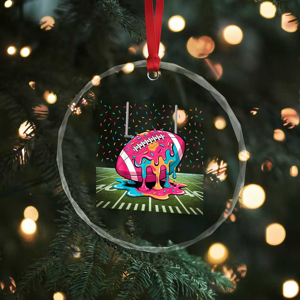 American Football Sprinkles Ice Cream Drip Field Goal Crystal Glass Ornament TS11 Print Your Wear