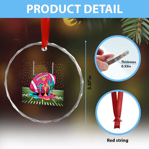 American Football Sprinkles Ice Cream Drip Field Goal Crystal Glass Ornament TS11 Print Your Wear