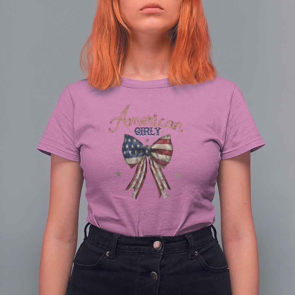 American Girly T Shirt For Women Coquette Girl Vintage 4th Of July TS09 Azalea Print Your Wear