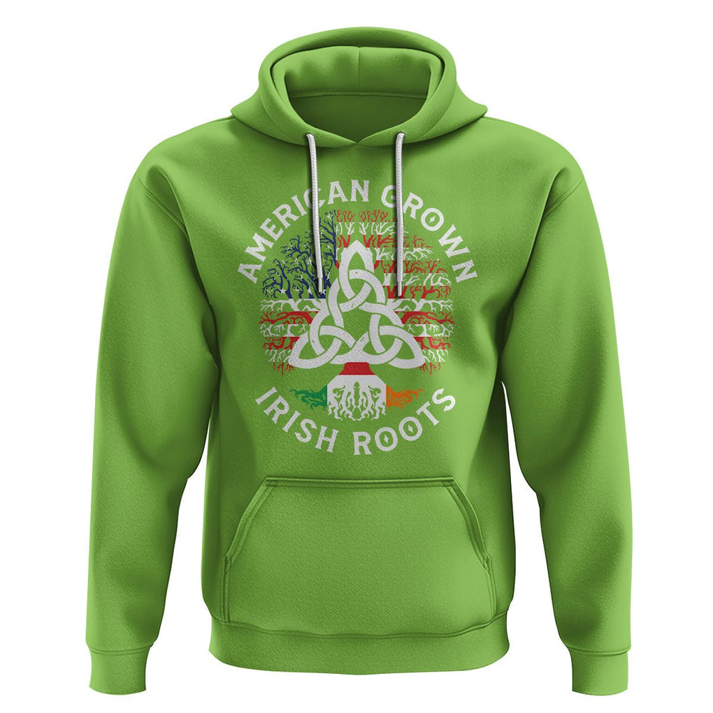 American Grown Irish Roots Ireland Flag Hoodie TS09 Lime Printyourwear