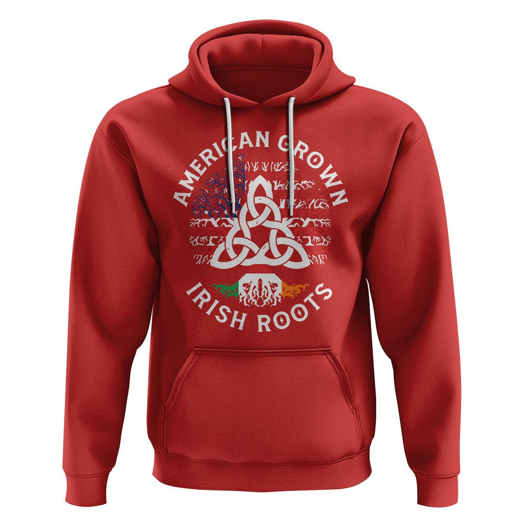 American Grown Irish Roots Ireland Flag Hoodie TS09 Red Printyourwear