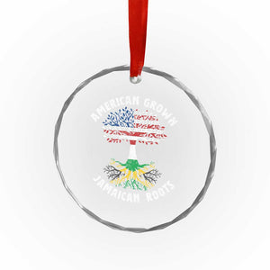 American Grown Jamaican Roots Crystal Glass Ornament Retro USA Jamaica Flag TS10 Print Your Wear