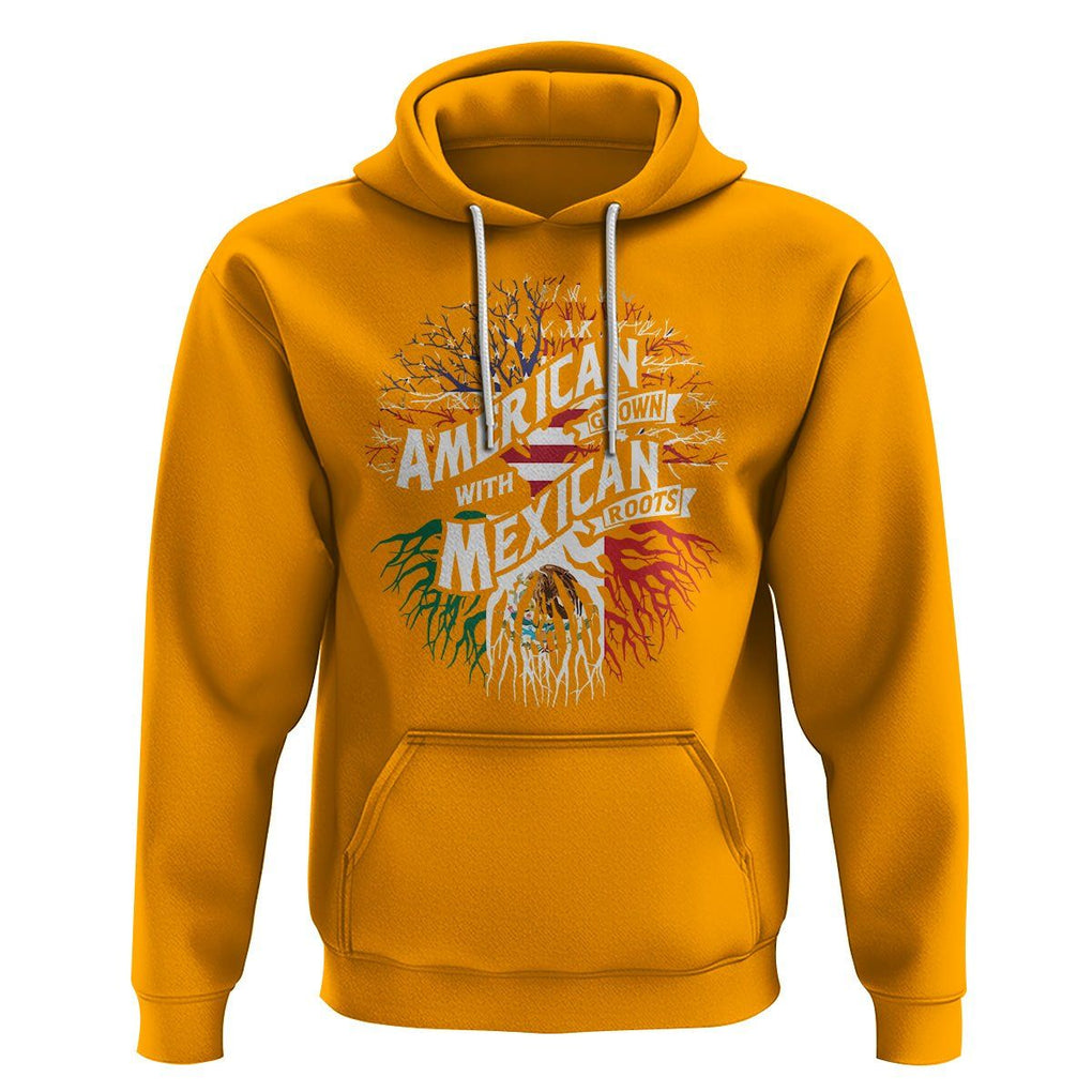 American Grown With Mexican Roots Hoodie TS09 Gold Printyourwear