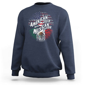 American Grown With Mexican Roots Sweatshirt TS09 Navy Printyourwear