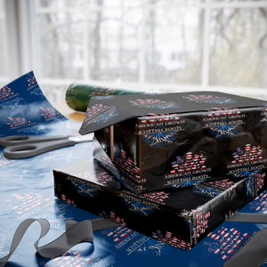 American Grown With Scottish Roots Wrapping Paper Roll Scottish American Heritage Thistle Flower TS11 Black Print Your Wear