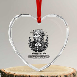 American Hero Harriet Tubman Heart Crystal Glass Ornament Black History Leader Gift TS12 Transparent Glass 3'' Heart Print Your Wear