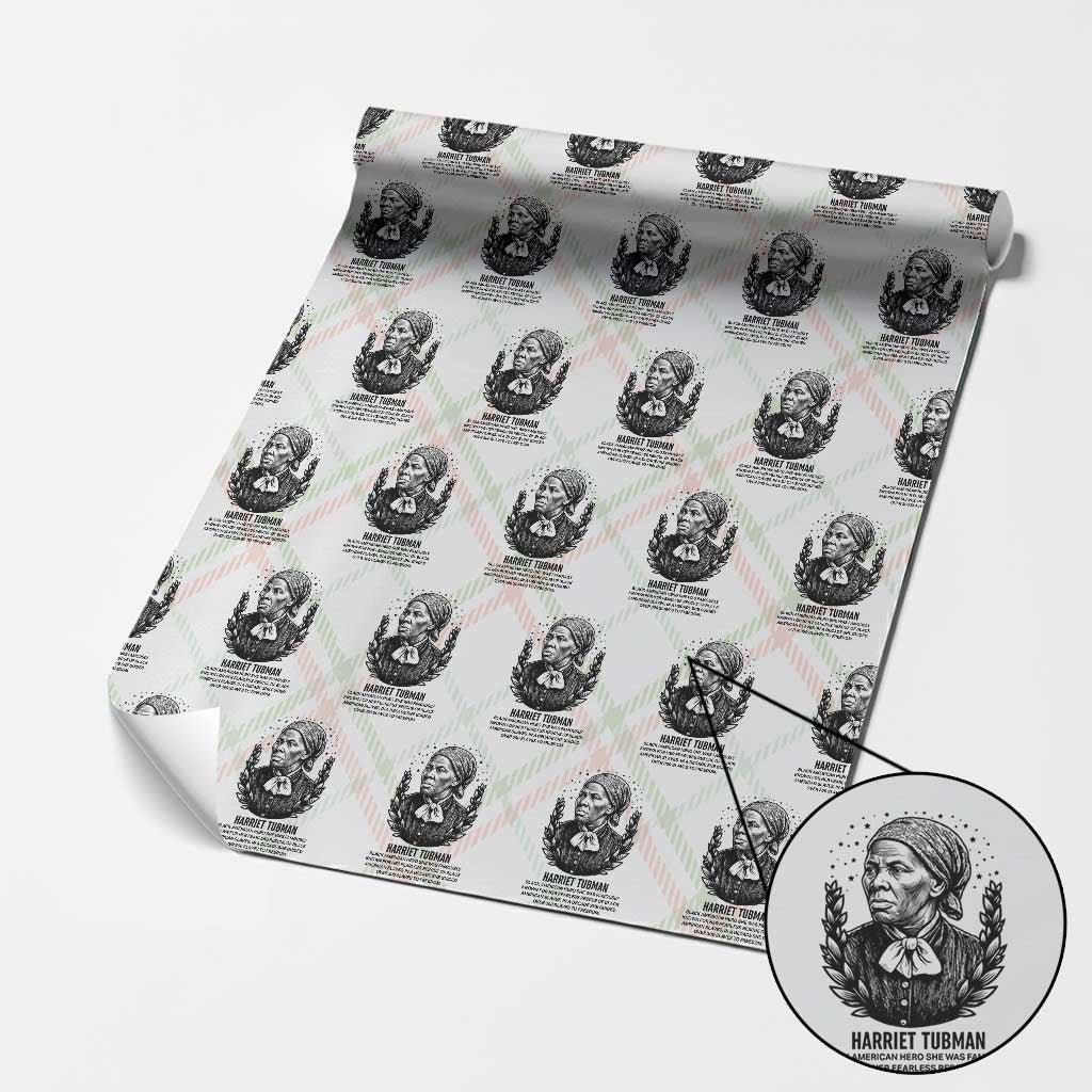 American Hero Harriet Tubman Wrapping Paper Roll Black History Leader Gift TS12 Christmas Plaid Print Your Wear
